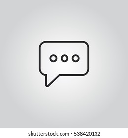 chat cloud outline icon vector sign symbol illustration, can be used for web and mobile desgn
