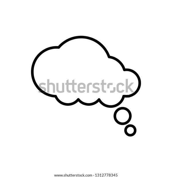 Chat Cloud Vector Icon Stock Vector Royalty Free 1312778345