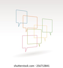 Chat clouds vector background.