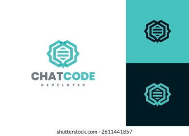 chat code vector logo design
