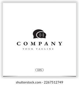 chat coding or programmer logo premium elegant template vector eps 10