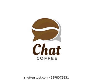inspiración de la ilustración de la plantilla de diseño del símbolo del logotipo del foro de café de chat