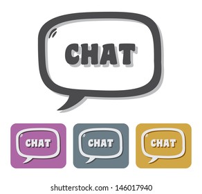 chat color button set