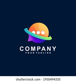 chat color gradient logo design