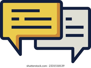 Icono de línea de color de conversación - Icono único, vector