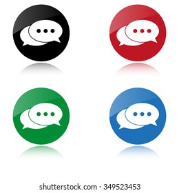 Chat - color vector icon