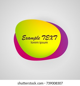 Chat colorful cloud graphic backdrop. Futuristic abstract bubble gradient colored text label. 3d speech box vector illustration logo shape. Modern origami symbol name icon think background.