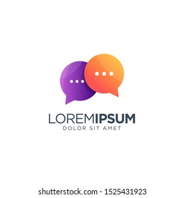 Chat Colorful Logo Design Template