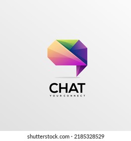 Chat Colorful logo gradient vector design