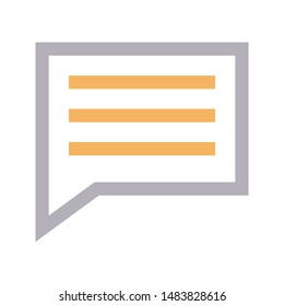 chat colour line vector icon