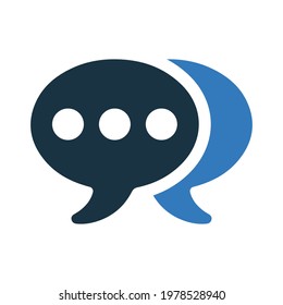 Chat, comment, bubbles icon. Editable vector isolated on a white background.