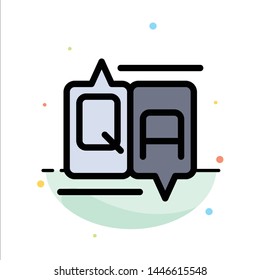 Chat, Comment, Education, Message Abstract Flat Color Icon Template