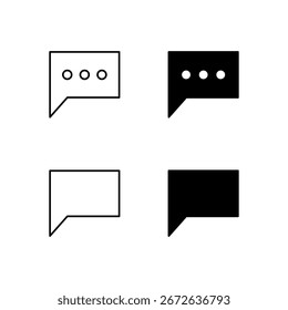 Chat and Comment Icon Collection in Line and Solid Style