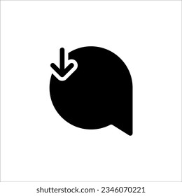 Chat, comment icon fill design, vector illustration