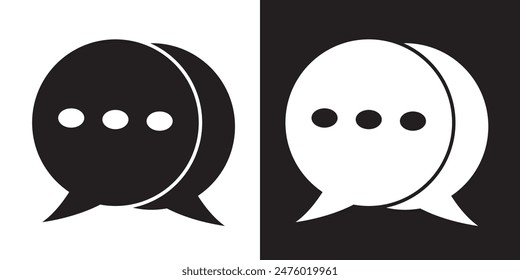 Chat, comment or message Speech Bubble icon. speech bubble sign and symbol vector illustration. flat style icon isolated on white background.