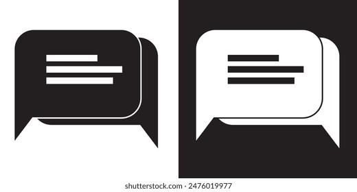 Chat, comment or message Speech Bubble icon. speech bubble sign and symbol vector illustration. flat style icon isolated on white background.