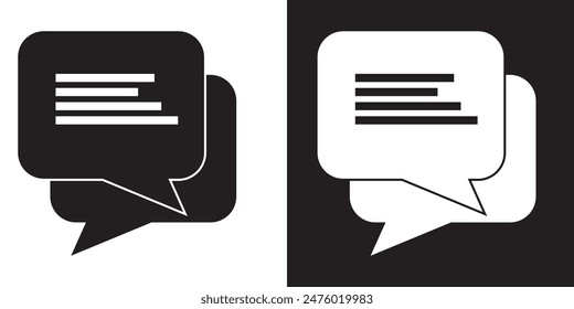 Chat, comment or message Speech Bubble icon. speech bubble sign and symbol vector illustration. flat style icon isolated on white background.