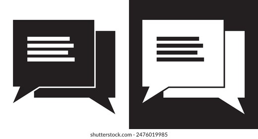 Chat, comment or message Speech Bubble icon. speech bubble sign and symbol vector illustration. flat style icon isolated on white background.