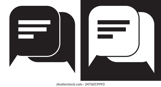 Chat, comment or message Speech Bubble icon. speech bubble sign and symbol vector illustration. flat style icon isolated on white background.