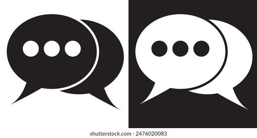 Chat, comment or message Speech Bubble icon. speech bubble sign and symbol vector illustration. flat style icon isolated on white background.