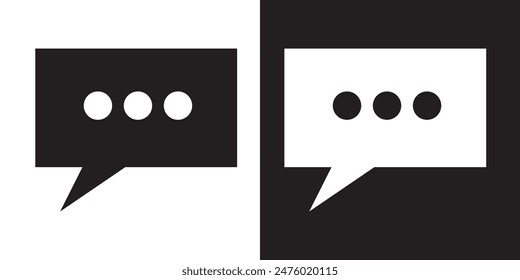 Chat, comment or message Speech Bubble icon. speech bubble sign and symbol vector illustration. flat style icon isolated on white background.
