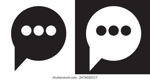Chat, comment or message Speech Bubble icon. speech bubble sign and symbol vector illustration. flat style icon isolated on white background.