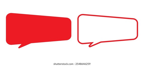 Chat, comment or message Speech Bubble icon. speech bubble sign and symbol vector illustration. flat style icon isolated on white background.