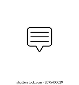 Chat, Kommentar, Messenger-Symbol. Von Hand mit einem Pinsel gezeichnet. Grunge Textur. Vektorgrafik EPS10