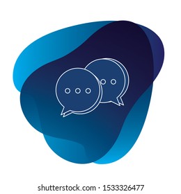Chat comment sign. Dots message icon. Speech bubble symbol. Classic flat style. Simple dots message icon. Vector