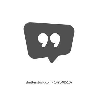 Chat comment sign. Quote bubble icon. Speech bubble symbol. Classic flat style. Simple quote bubble icon. Vector