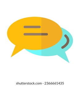chat comment speak message e commerce flat icon logo
