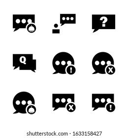 Chat Communication Black Icon Vector