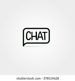 Chat communication. Conversation dialog. Appeal vector logo. Icon isolated chat sign. 