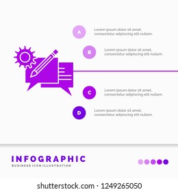 chat, communication, discussion, setting, message Infographics Template for Website and Presentation. GLyph Purple icon infographic style vector illustration.