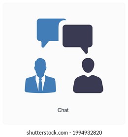 Chat-Konzept oder Kommunikationssymbol 