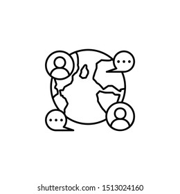 Chat, communication icon. Element of communication thin line icon