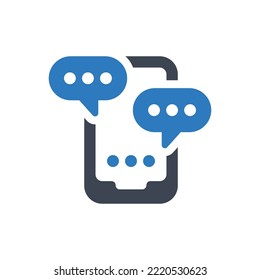 Icono de comunicación de chat (Ilustración vectorial)