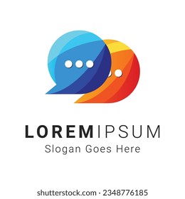 Chat Communication logo Design media chat logo design Talk Icon vector template