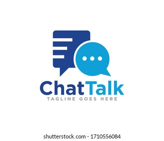 Vector de diseño del logotipo de comunicación de chat