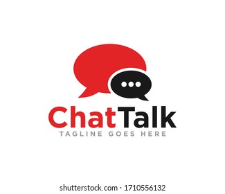 Chat Communication Logo Design Vector