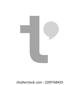 Chat or communication logo in the form of the letter T. Logo letter T with the symbol chat