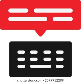 Chat Communication Message Icon Vector Flat Illustration