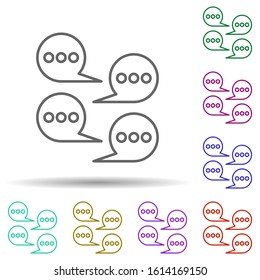 Chat, communication in multi color style icon. Simple thin line, outline vector of communication icons for ui and ux, website or mobile application