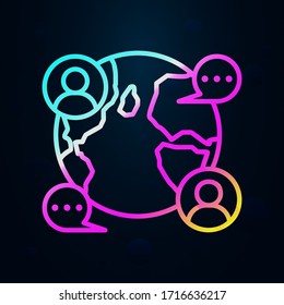 Chat, Kommunikationsnolan-Symbol. Einfache dünne Linie, Vektorillustration der Kommunikationssymbole für i und ux, Website oder mobile Anwendungen
