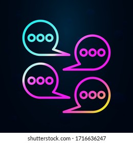 Chat, icono de comunicación nolan. Línea delgada simple, contorno vectorial de iconos de comunicación para ui y ux, sitio web o aplicación móvil