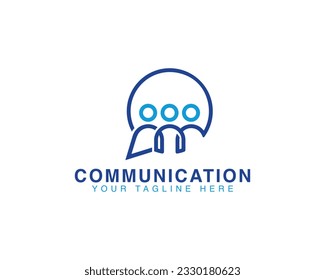 Chat Kommunikation Premium Logo Design. Diskussionsgruppe chat Blase Vektorsymbol.