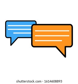 Chat, communication, speak, talk icon vector illustration isolated on white background 