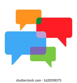 Chat, communication, speak, talk icon vector illustration isolated on white background 