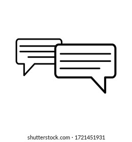 Chat, communication, speak, talk icon vector illustration isolated on white background 