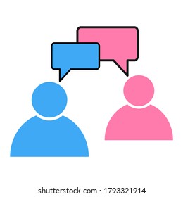 Chat, communication, speak, talk icon vector illustration isolated on white background